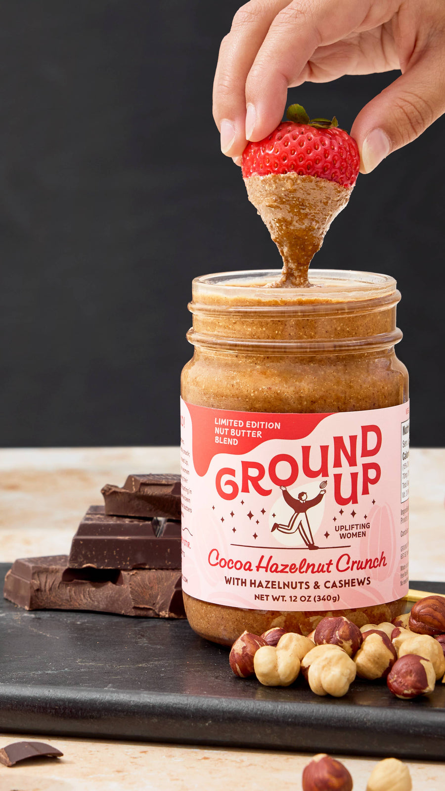 Ground Up Cocoa Hazelnut Crunch Nut Butter