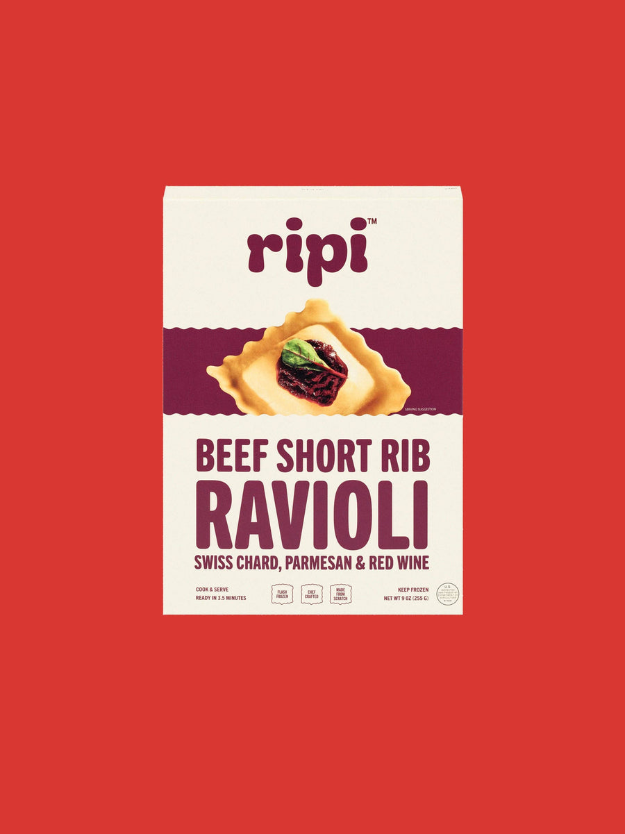 Ripi Beef Short Rib Ravioli w/ Swiss Chard, Parmesan & Red Wine (Frozen)