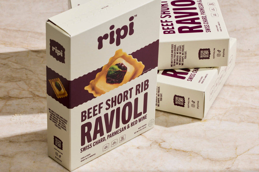 Ripi Beef Short Rib Ravioli w/ Swiss Chard, Parmesan & Red Wine (Frozen)