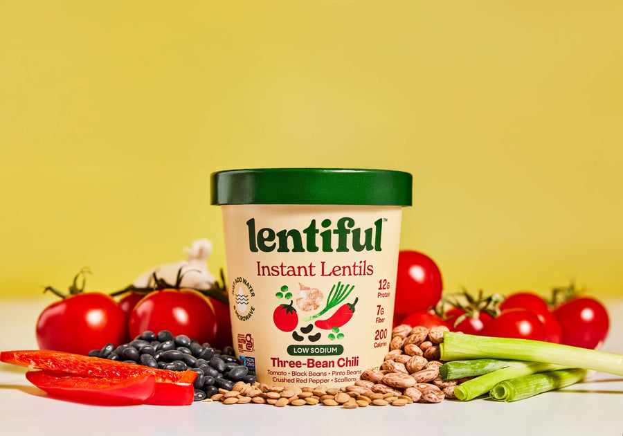 Lentiful 'Low Sodium Three-Bean Chili' Instant Lentils
