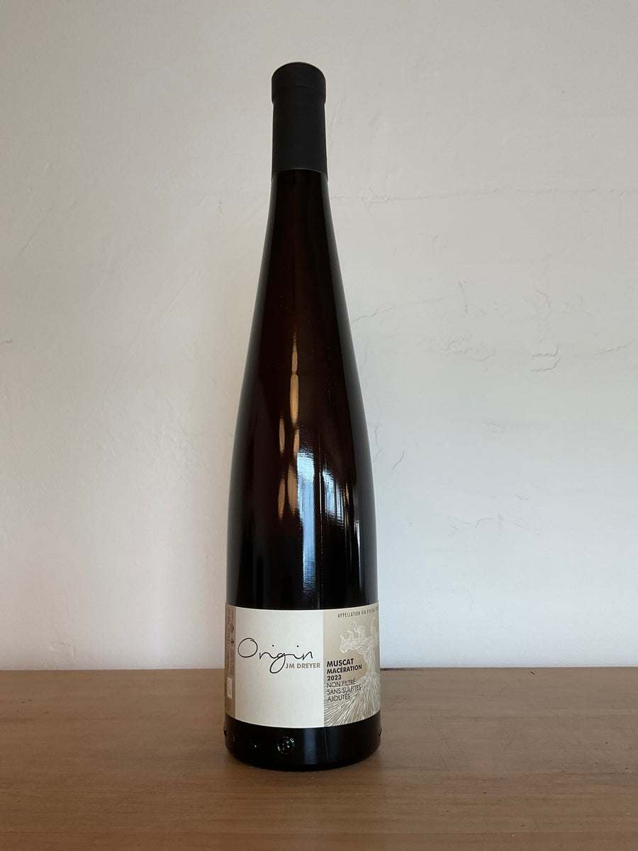 Bottle of 2023 Jean-Marc Dreyer 'Origin' Skin Fermented Riesling