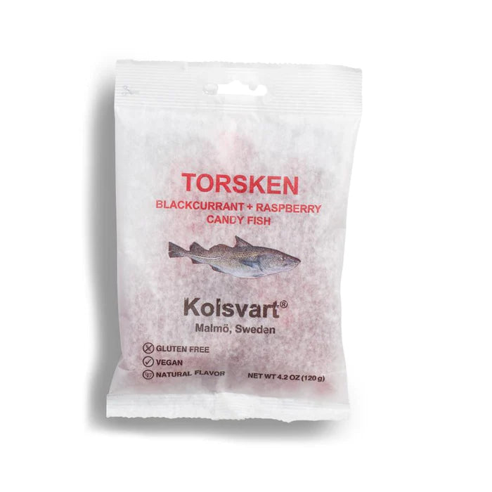Kolsvart Blackcurrent & Raspberry Swedish Fish