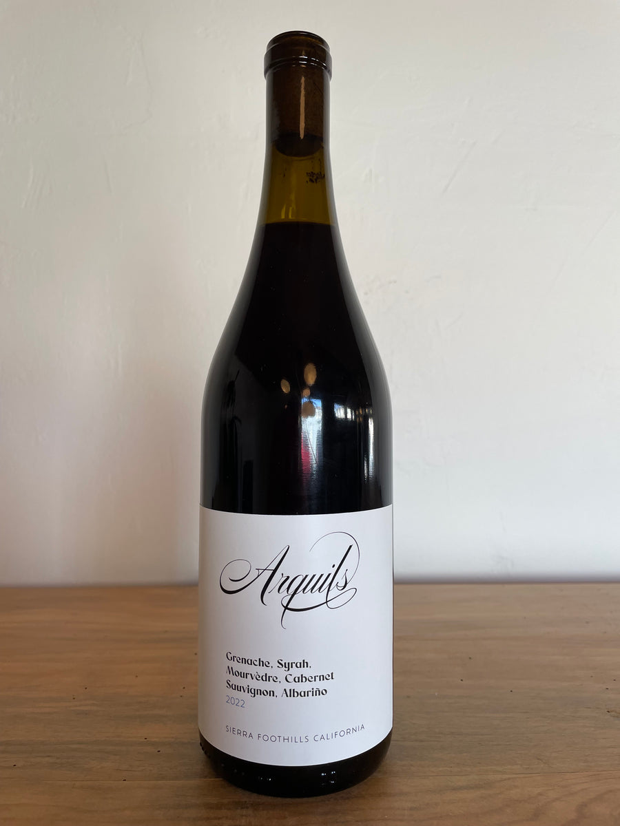 Bottle of 2022 Arquils, Grenache Syrah Mourvedre Cabernet Albarino Blend