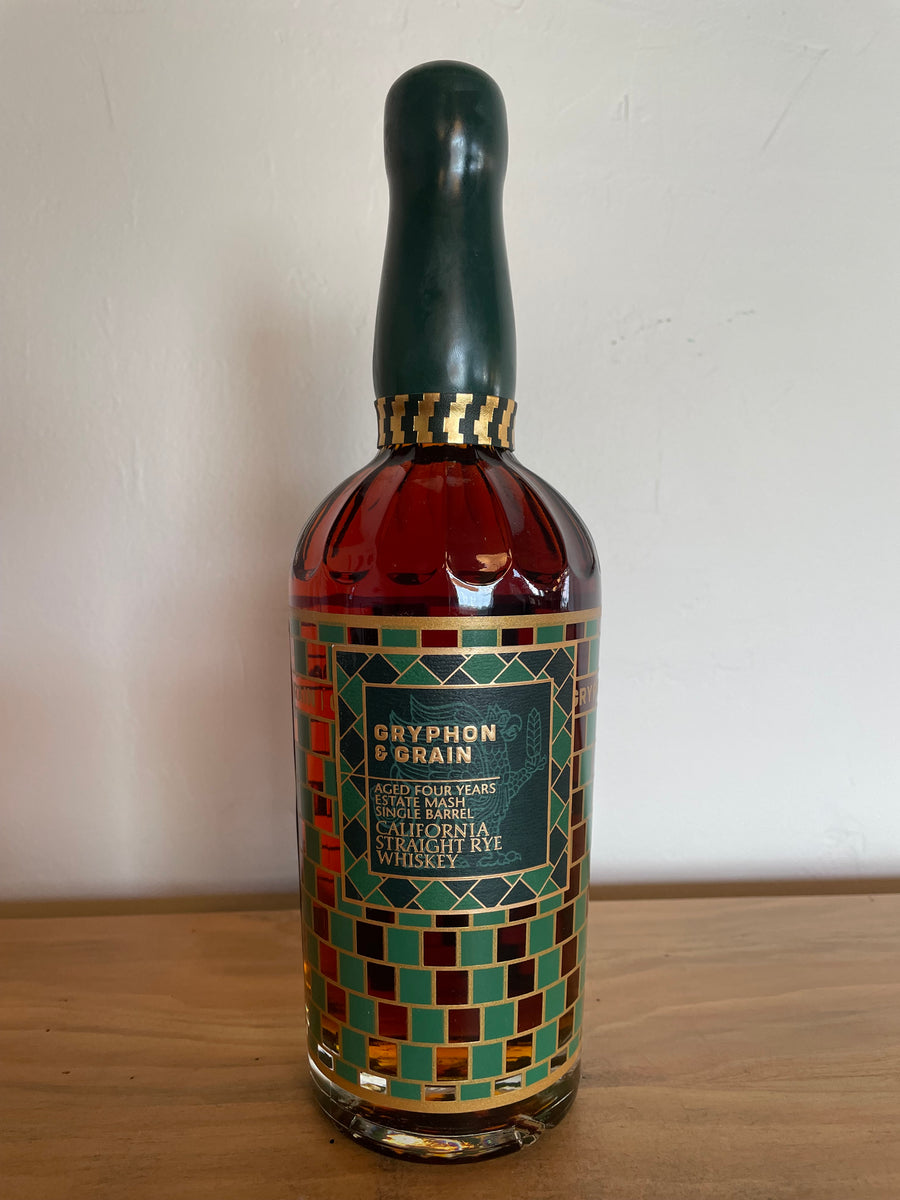 Bottle of Gryphon & Grain Rye Whiskey