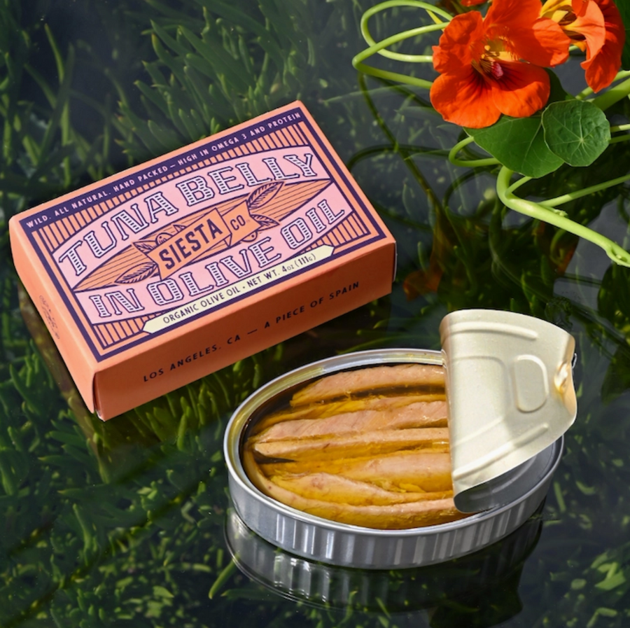 Tin of Siesta Co. Tuna Belly in Organic Extra Virgin Olive Oil