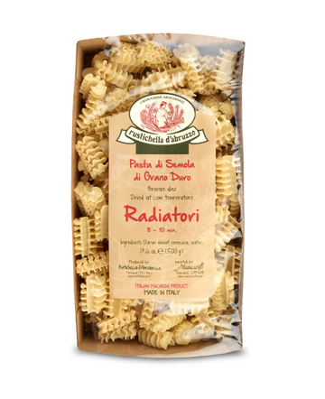 Package of Rustichella d'Abruzzo Radiatori Pasta