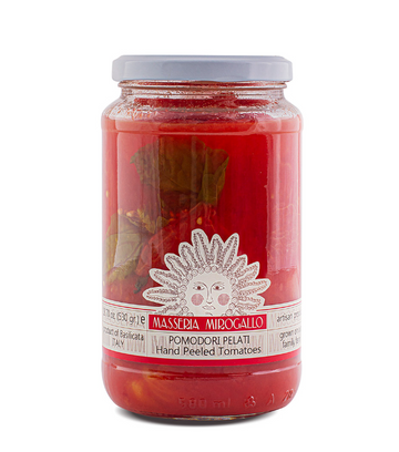 Jar of Masseria Mirogallo Peeled Tomatoes