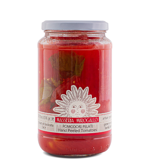 Jar of Masseria Mirogallo Peeled Tomatoes