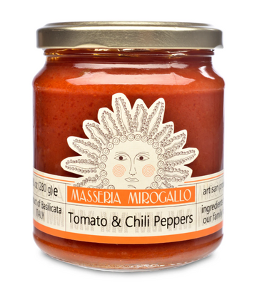 Jar of Masseria Mirogallo Mirogallo Tomato Sauce with Chili Pepper