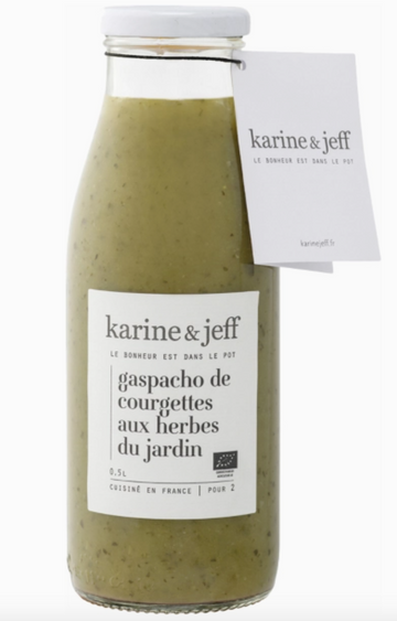 Jar of Karine Et Jeff 'Gazpacho with Zucchini and Basil' Soup