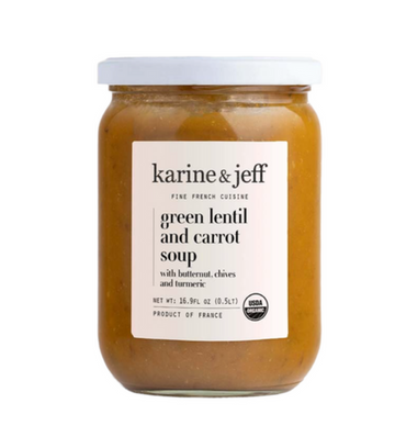 Jar of Karine Et Jeff 'Green Lentil and Carrot' Soup