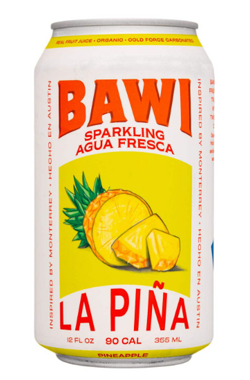 Can of Bawi 'La Pina' Pineapple Sparkling Agua Fresca