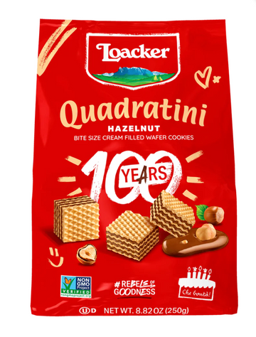 Loacker Quadratini 'Hazelnut' Wafer Cookies
