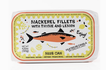Can of Miss Can Mackerel Fillets w/ Thyme & Lemon