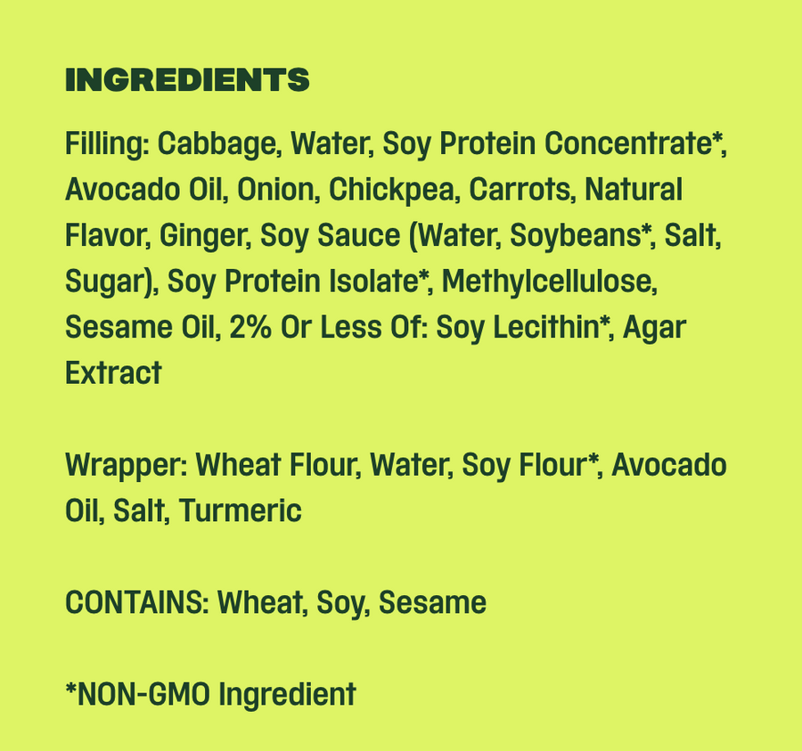 Sobo Plant-based 'Chicken' & Ginger Dumplings