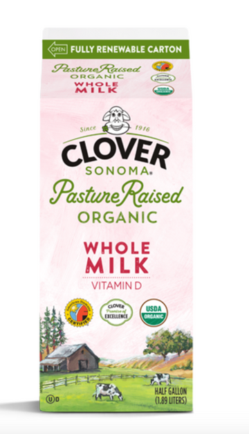 Clover Sonoma Organic Whole Milk (Half Gallon)