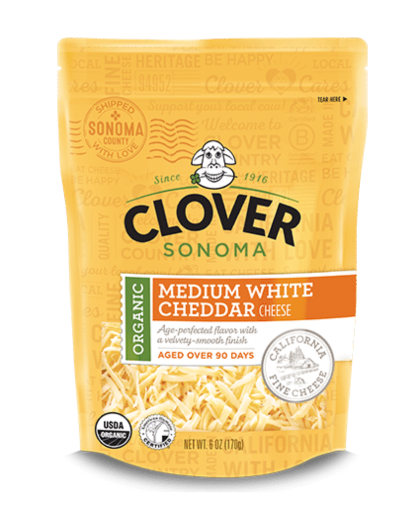 Clover Sonoma Organic Organic Medium Cheddar Shredded