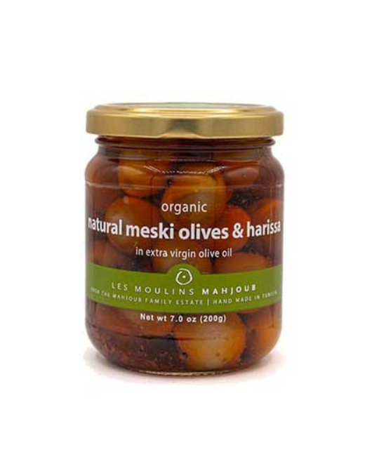 Les Moulins Mahjoub Meski Organic Olives with Harissa