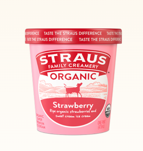 Straus Family Creamery Organic Strawberry Ice Cream