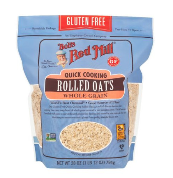 bag of Bob's Red Mill Old Fashioned Organic 'Quick Cooking' Rolled Oats (16oz)