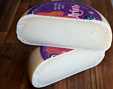 wheel of Shooting Star Creamery 'Aries' Alpine Style Sheep's Milk Cheese