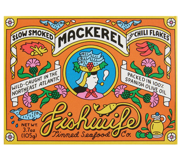 Fishwife Tinned Seafood Co. Slow Smoked Mackerel with Chili Flakes