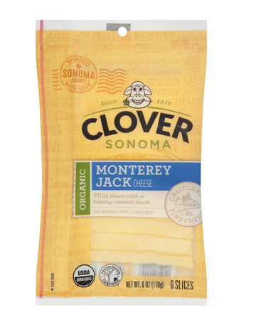 Clover Sonoma Organic Sliced Jack Cheese