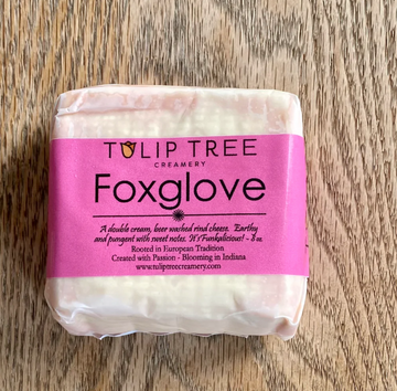 Tulip Tree Creamery 'Foxglove' Double Cream Washed Rind Cheese