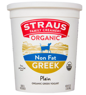 Straus Family Creamery Organic Greek Nonfat Plain (32 oz)