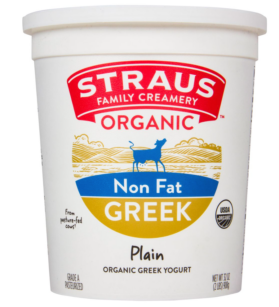 Straus Family Creamery Organic Greek Nonfat Plain (32 oz)