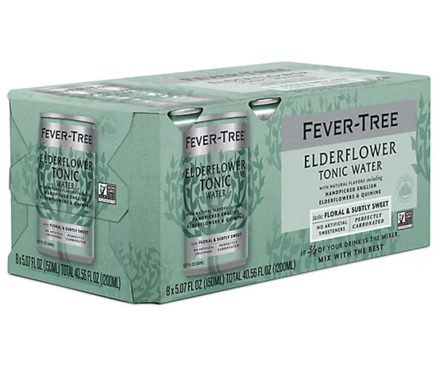 Fever Tree Elderflower Tonic Water (8 cans)