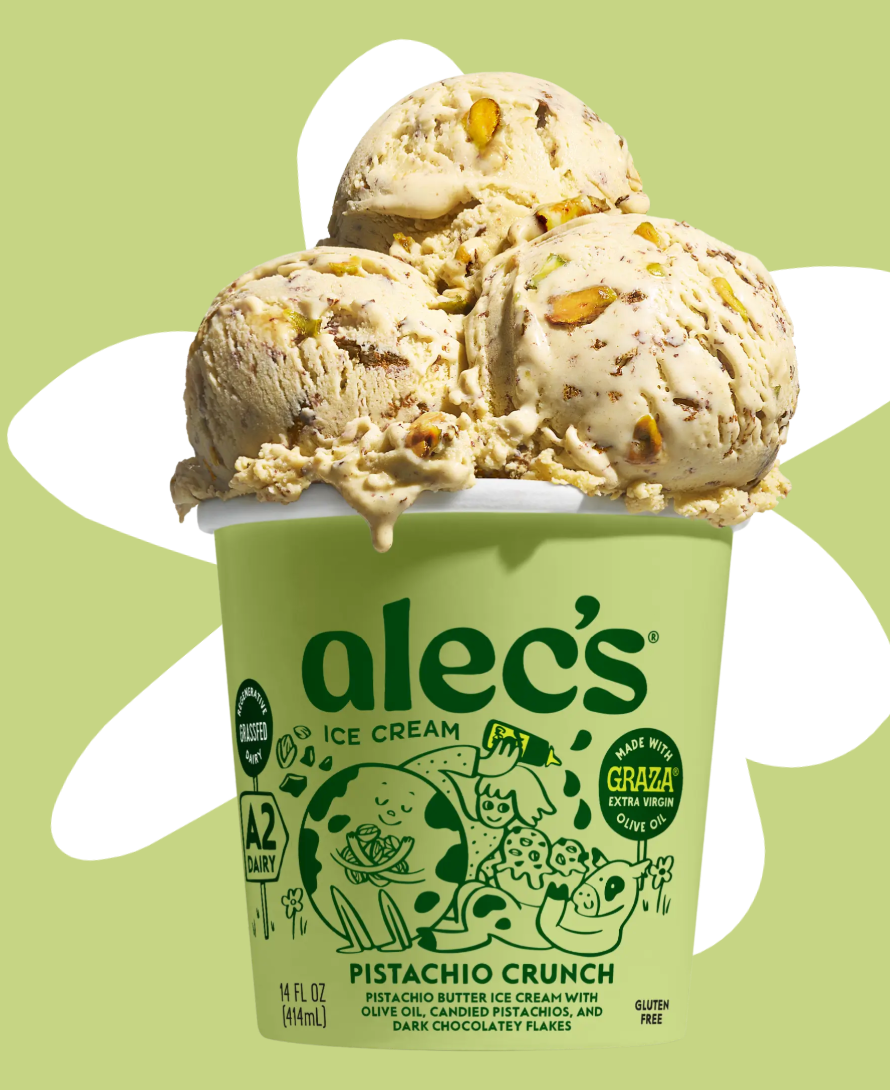 Alec's Ice Cream Organic 'Pistachio Crunch'