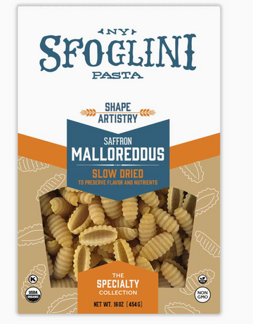 Sfoglini 'Saffron Malloreddus' Organic Durum Semolina Pasta