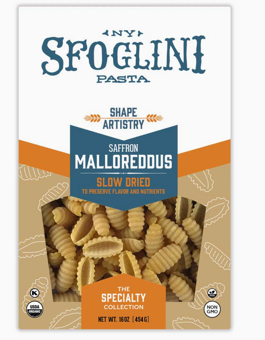Sfoglini 'Saffron Malloreddus' Organic Durum Semolina Pasta