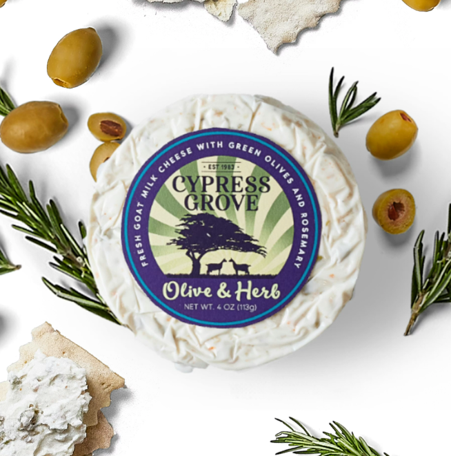 Cypress Grove 'Olive & Herb' Goats Milk Chevre Cheese