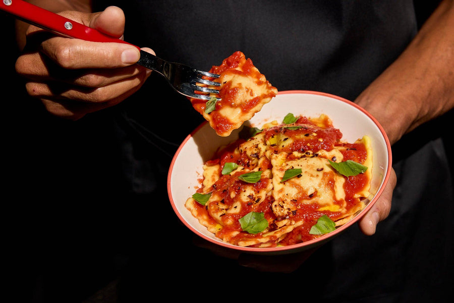 Ripi Chicken Parm Ravioli w/ Crushed Tomatoes, Mozzarella & Basil (Frozen)