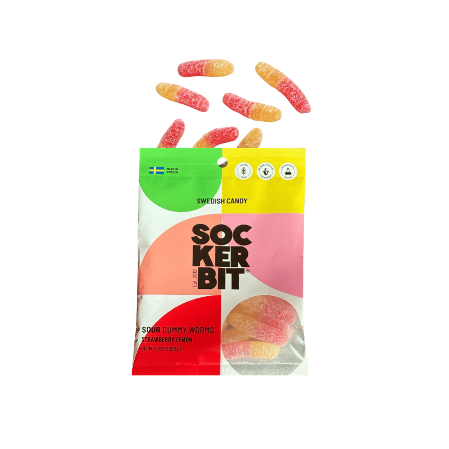 Sockerbit Sour Gummy Worms Swedish Candy