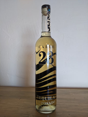 Bottle of Calle 23 100% Reposado Tequila