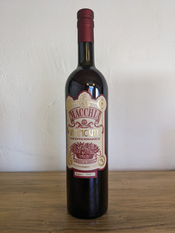 Bottle of Macchia 'Rosso al Mirto' Vermouth