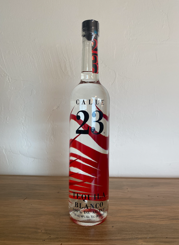 Bottle of Calle 23 100% Blanco Tequila