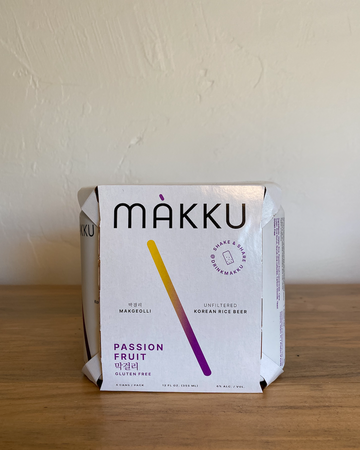 Makku Passionfruit Makgeolli Korean Rice Beer (4-pk)