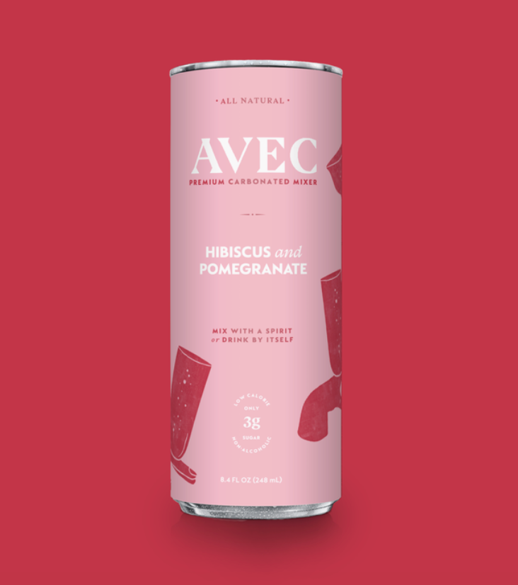 Avec Hibiscus & Pomegranate Sparkling (8.4 oz can)