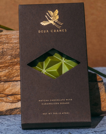 Deux Cranes Matcha Chocolate with Caramelized Sesame
