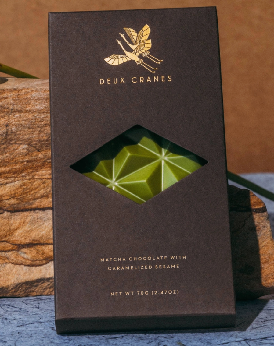 Deux Cranes Matcha Chocolate with Caramelized Sesame