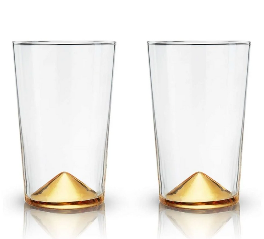 Viski Gold Pointed Tumblers (Set of 2)