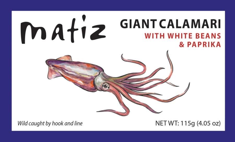 Matiz Giant Calamari with White Beans & Pimenton