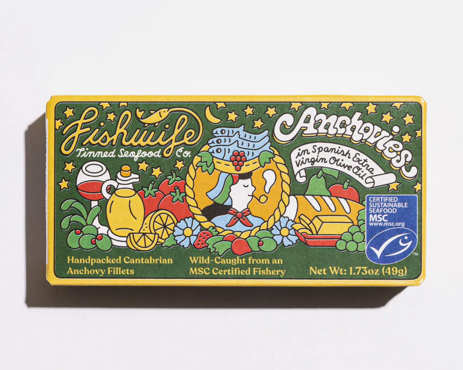 Fishwife Tinned Seafood Co. Cantabrian Anchovie Fillets in Extra Virgin Olive Oil