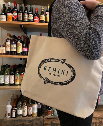 Gemini Bottle Co Canvas White Tote